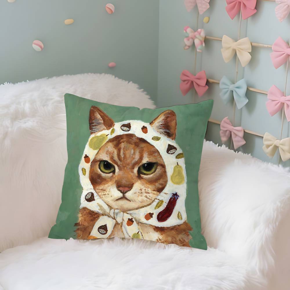 Henri Matisse Cat Pillow Case Throw Pillow Cover Nordic Vintage Style Cushion Covers Home Living Room Sofa Couch Seat