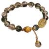 Cherry Blossom Green Populated Crystal Bracelet for Women, Natural Yellow Crystal Pixiu Jewelry, High-Value Gift Bracelet