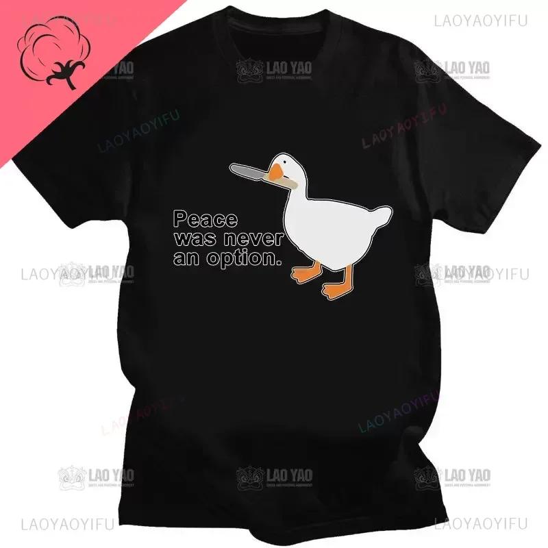 Kawaii Koszulka z Gęsią Zabawna Koszulka Gęsia Skórka Głupia Gęś Kobiety Mężczyźni Casualowe Topy do Dojazdów Oversizowa Koszulka Camisetas Koszulki na Zamówienie