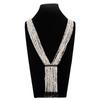 Floral Multi-Layer Beads Necklace Metal Chain Tassel Collarbone Chain Multi Layer Choker  Girls
