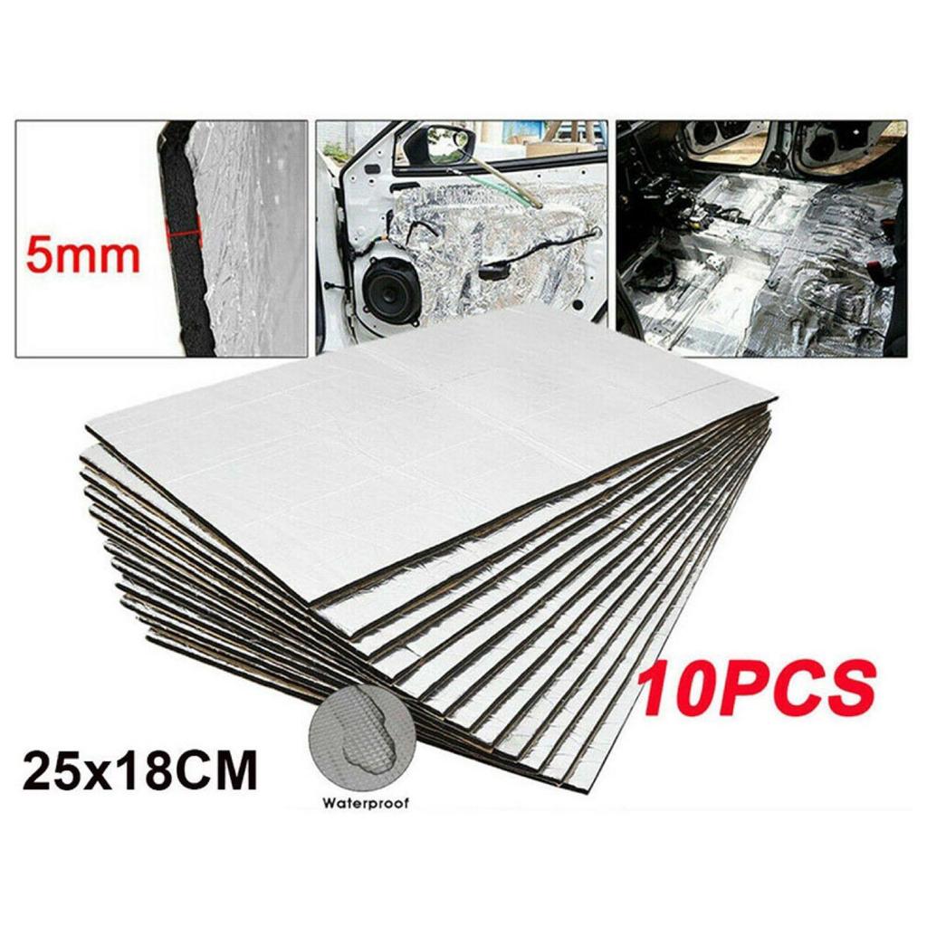 10 sztuk Mata Dźwiękoizolacyjna Termoizolacyjna 25x18 cm Pianka Izolacyjna Podkładki do Ciężarówki