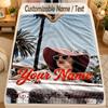 Flannel BlanketLana Del Rey Custom Name Text Personalized Soft Warm Throw Blanket Home Decor Gift