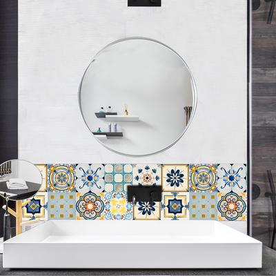 Adesivos de azulejo estilo boêmio, adesivos de azulejo de cozinha à prova de óleo para banheiro, decoração de casa à prova d'água, decalque de parede, descasca e bastão, mural de arte com 10 peças