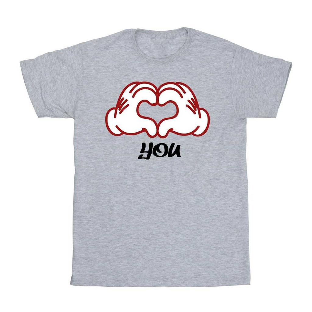 Disney Mens Mickey Mouse Love You Hands T-Shirt