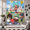 Wall Hanging Tapestry With Custom Name & Text, Toca Boca Decorative Tapestry For Bedroom