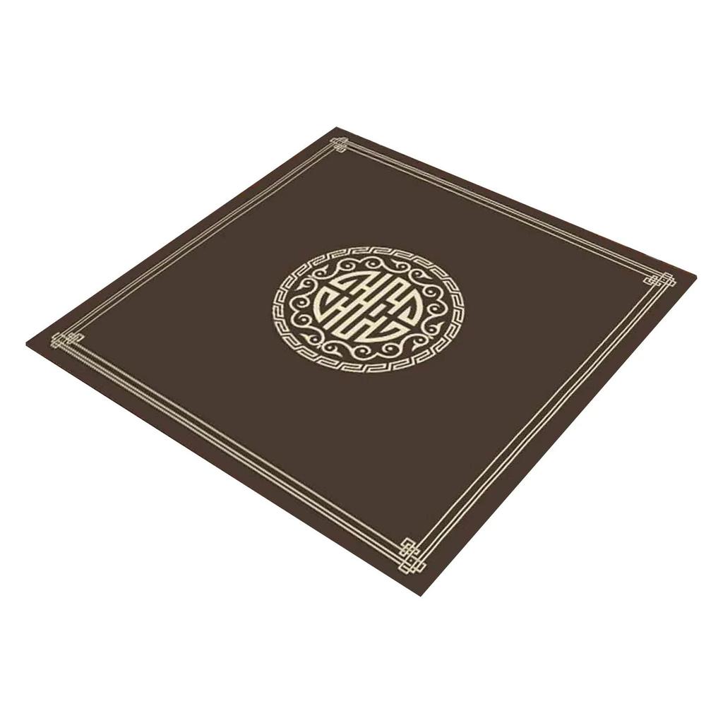Deluxe Game Mat, Anti-Slip Noise Reduction Mahjong Table Mat, Slip Noise Reduction Rubber Playmat - Mahjong, Dominoes & Poker Card Gaming Mat -