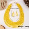 Glass Women Beaded Jewelry Set Multilayer Circular Design For Office Casual Use