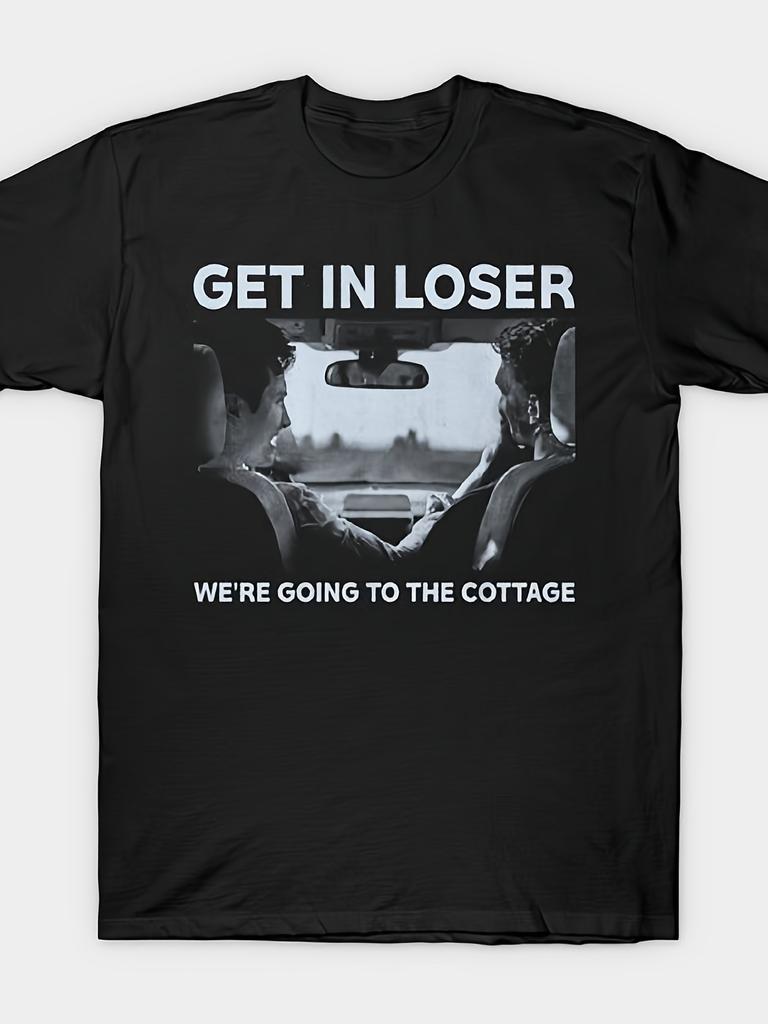 Heated Rivalry I' Coming To The Cottage T-Shirt Casual Tee with Print Suitable for Home Outdoor
