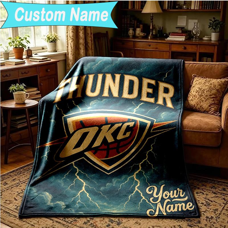 1PC Custom Name Blanket Oklahoma Sports Team Flannel Blankets Patterns Throw Blanket All-Season Soft Gift for Couch, Bed, Camping, Birthday Gifts