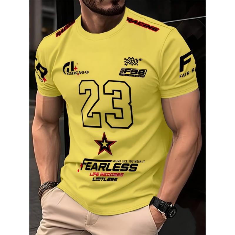 Casual Men'S T-Shirt with New York Lettering, Summer Short-Sleeve Printed T-Shirt, Oversized Top