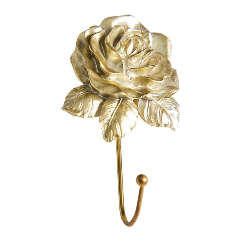Artistic Heart Shape Wall Mount Hook With Floral Rose Designs Great For Organizing Small Items