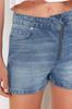 Women's Style Shorts Bermudas High Waist Denim Shorts & Bermudas with Blue Waist Detail