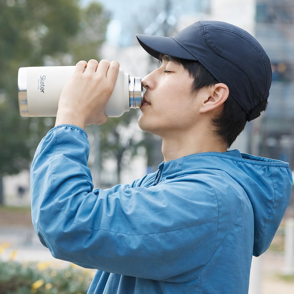 Skater Insulated Stainless Steel with Screw Night Mug, 1000ml, Handle, Gray, STSC10-A