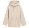 Women's Tom Tailor Jacket with Hood and Flap Pockets 29517 Beige/white
