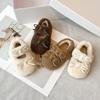 Anti-slip Shoes for Girls, Casual Style, Baby Plush Inner Lining, Single Shoe