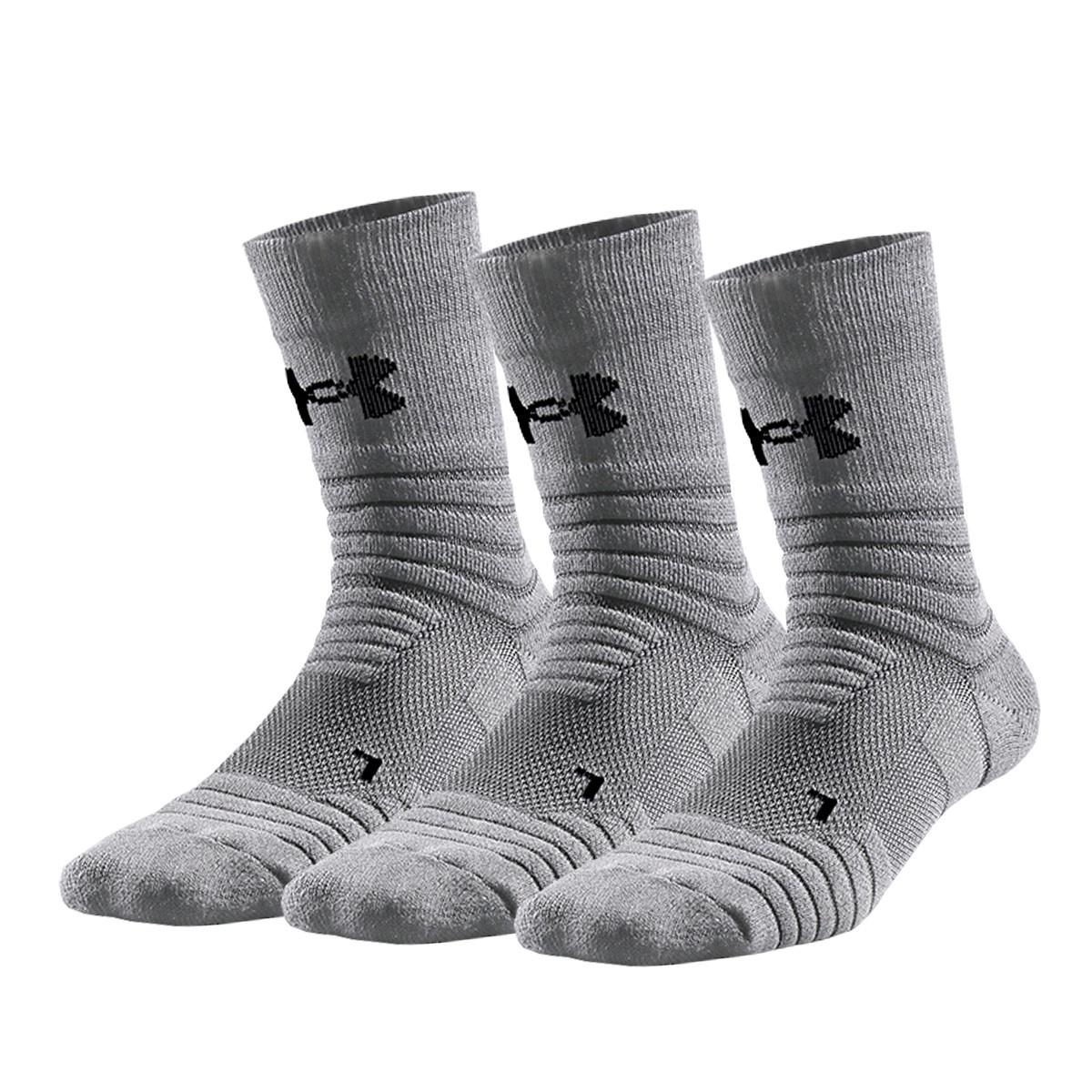 Носки Under Armour для щиколотки, унисекс, 3 пары, серые, 22610208-012-3 M gray