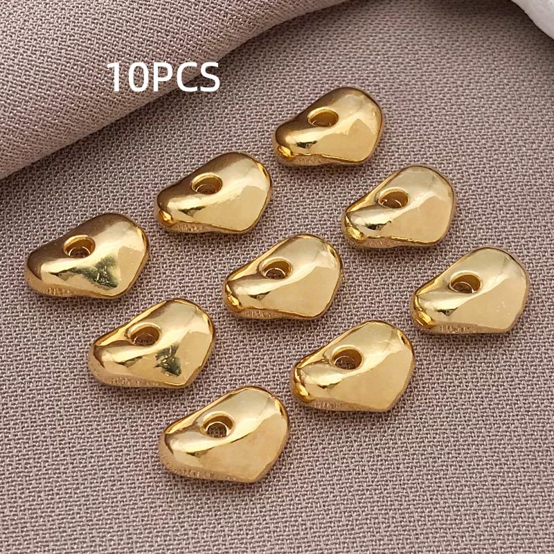 

10-100Pcs Stainless Steel Gold Spacer Beads For Bracelet Jewelry Making Diy Flat Round Loose Beads Handmade Jewelry Supplies Cra A10