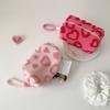 Plyschhjärta Sminkväska 3D Luddiga Hjärtan Sminkpåse Söt Fluffig Sminkorganisatör Necessär för Kvinnor Flickor
