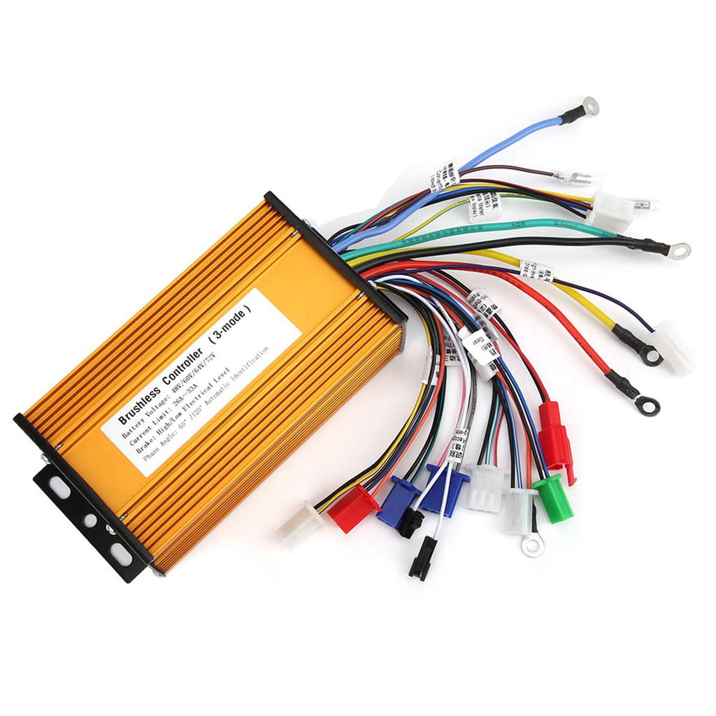E‑Bike Brushless Speed Motor Controller for Electric Scooter Three‑Mode Sinusoid 12 Tube