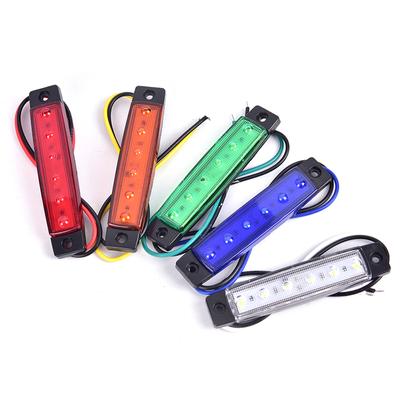 Car External Lights LED 12V 6 SMD LED Auto Car Bus Truck Lorry Side Marker Indicator Light Low Trailer Rear Warning Lamp