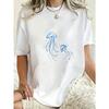 Oversized T Shirt Dress Black Jellyfish Print And Stars Casual Streetwear Summer Outfit