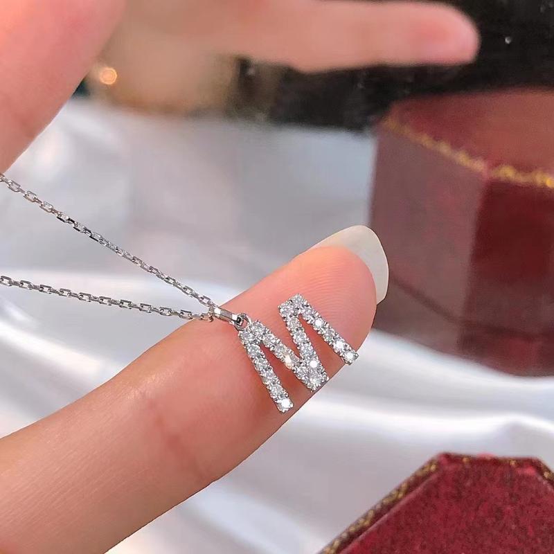 Μόδα Λαμπερό Μενταγιόν Γράμματος A-Z Κολιέ Γούρι 26 Αρχικό Αλφάβητο Όνομα Κλείδα Αλυσίδα Κοσμήματα Πάρτι Δώρο