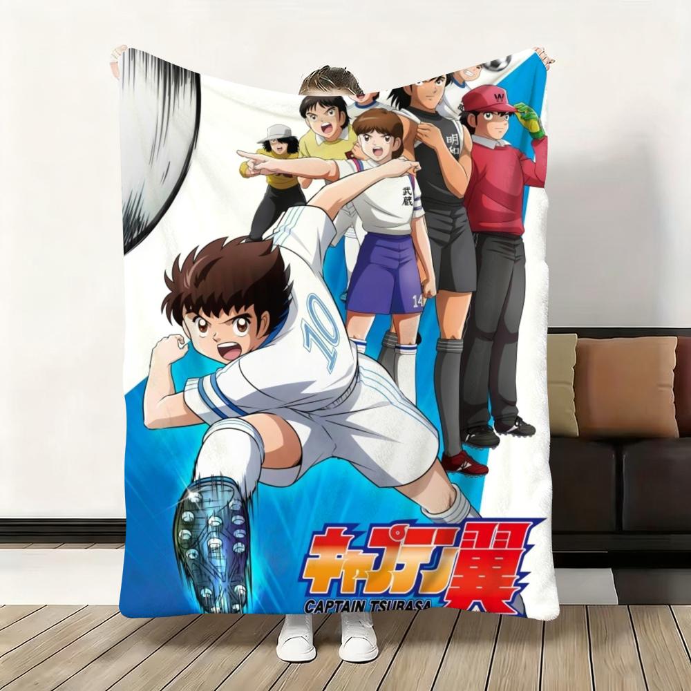 Japanese Anime T-Tsubasa C-Captain Throw Flannel Fluffy Soft Blanket Warm Skin-Friendly Throw For Sofa Bed Office Nap Winter