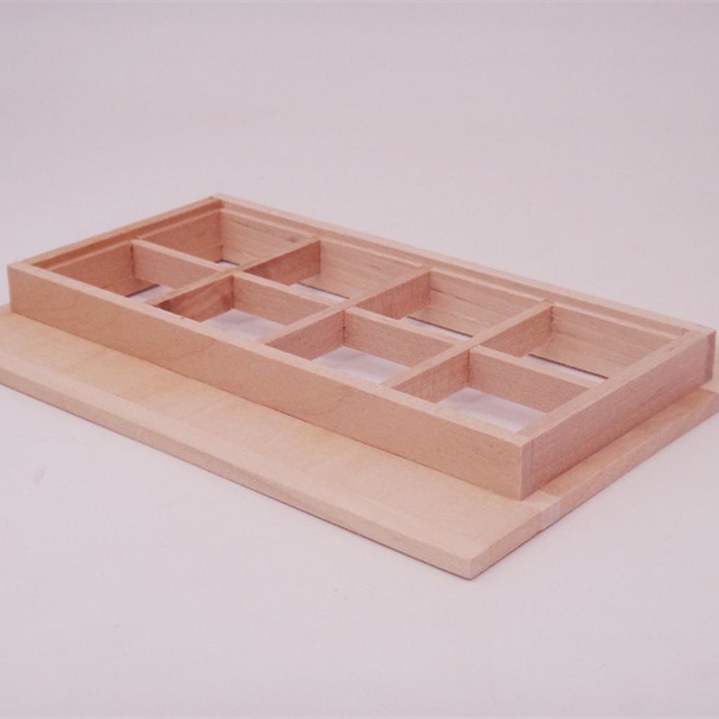 Miniature Wooden Shutter Blinds For Dollhouse Scene Display Accessories 1/12 Scale Craft Model Home Display Decoration