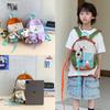 Angel Doll Cartoon Color Blocked Kids Backpack With Ergonomic Shoulder Straps For School Use