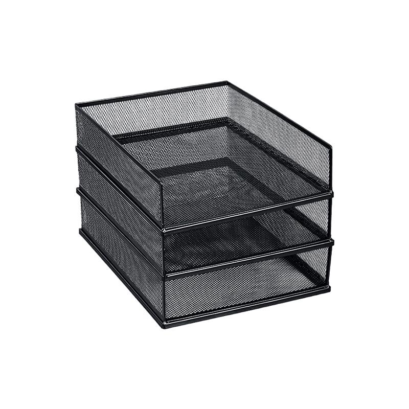 GuangBo 3-Tier Mesh Stackable File Tray