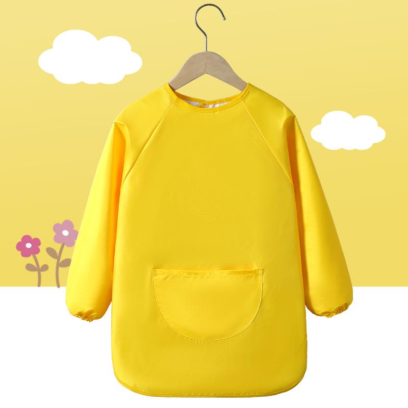 Grembiule Artistico Impermeabile Personalizzato per Bambini - Manica Lunga con Laccetti, Vestiti da Pittura Anti-Macchia
