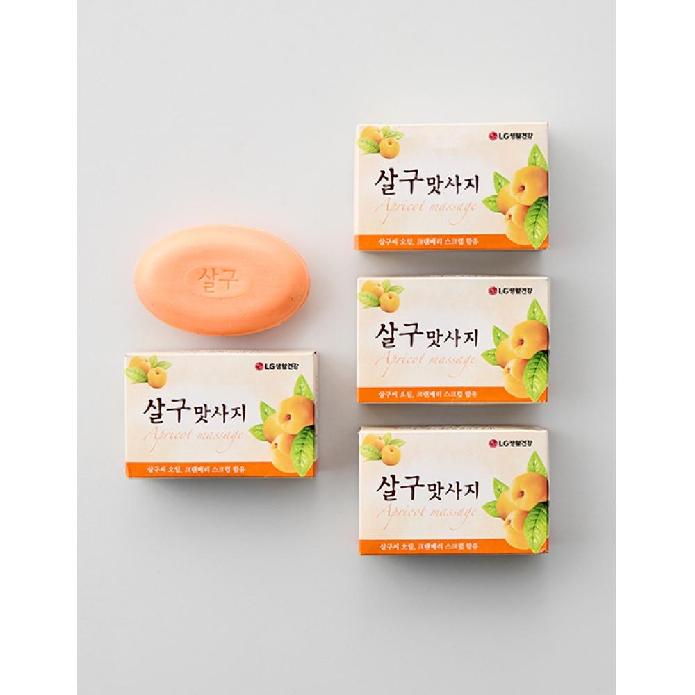 ON THE BODY Apricot Massage Soap 100g 3+1 Pack