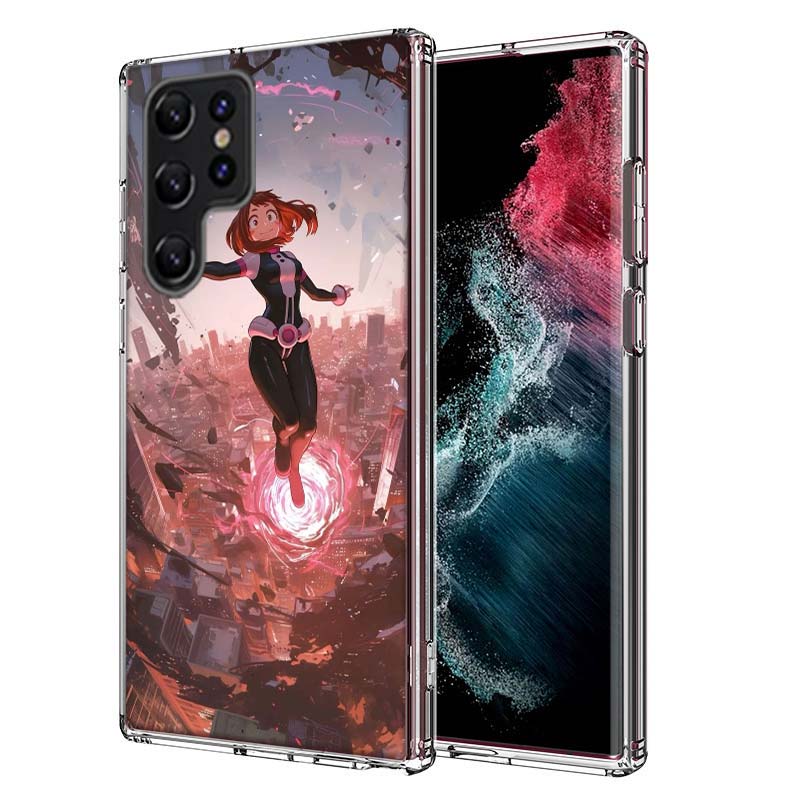 1pc Ochako Uraraka Capa Phone Case For Samsung S26 Ultra S25 Edge Galaxy S23 S21 S20 S24 FE S22 S10 Plus Cover Clear TPU Shell C