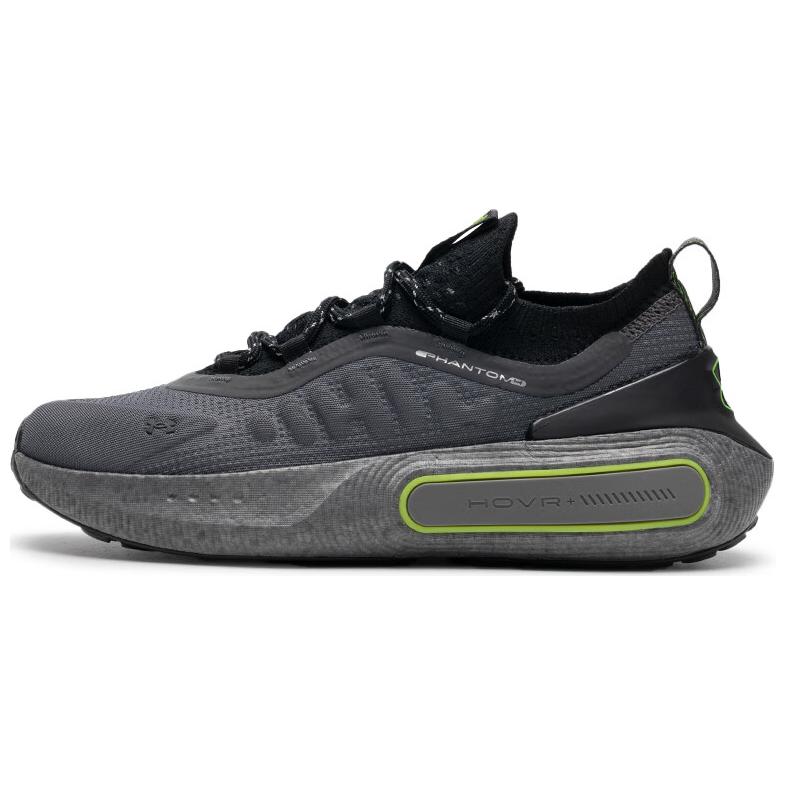 Under Armour Phantom 4 Reflect - Castlerock Unisex Sneakers Black Hyper-Green 3027672-025