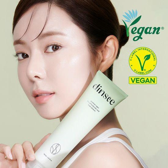 dinsee premium vegan mildly acidic hyaluronic acid foam cleanser 150ml