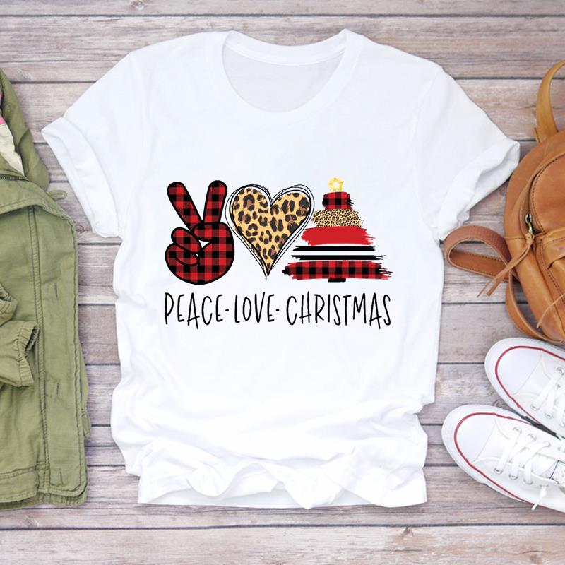 

(Азиатский размер) Футболка с Рождеством и Новым годом, сладкий тренд 90-х годов, сладкий праздник, повседневная женская футболка с принтом, женские модные футболки с короткими рукавами и графикой