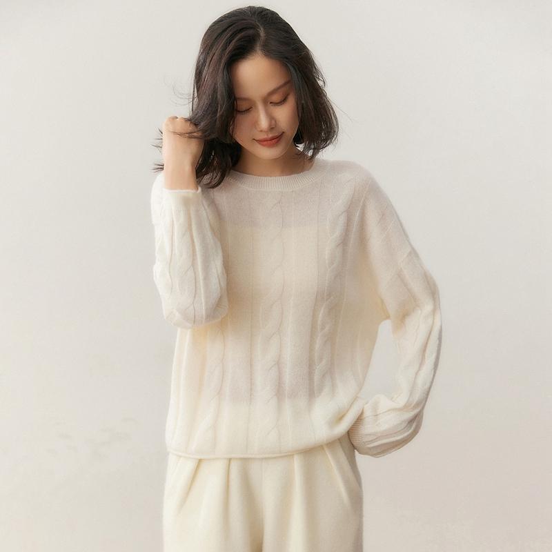 Qinghe 100% Pure Cashmere Women's Sweater - Ultra Soft Luxury Winter Pullover