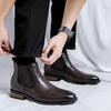 Fashion Street Style Men Business Botas Casual Shoes Personality Men's High Top Shoes Leather  Ankle Boots Anti Slip Male Chelsea Boots