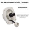 RV Water Inlet with Quick Connector RV City Water Inlet Replacement Built in Water Stop Valve PP Material Good