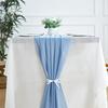 Chiffon Tischläufer 70 x 300cm, Weiche durchsichtige Tischfahne für Hochzeitsfeier Bankett, Elegante einfarbige Tischdekoration