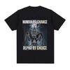 Human By Day Sigma By Night Funny Wolf Graphic T Shirt Men Women Casual Cotton Short Sleeve Oversized T-shirts Streetwear Unisex