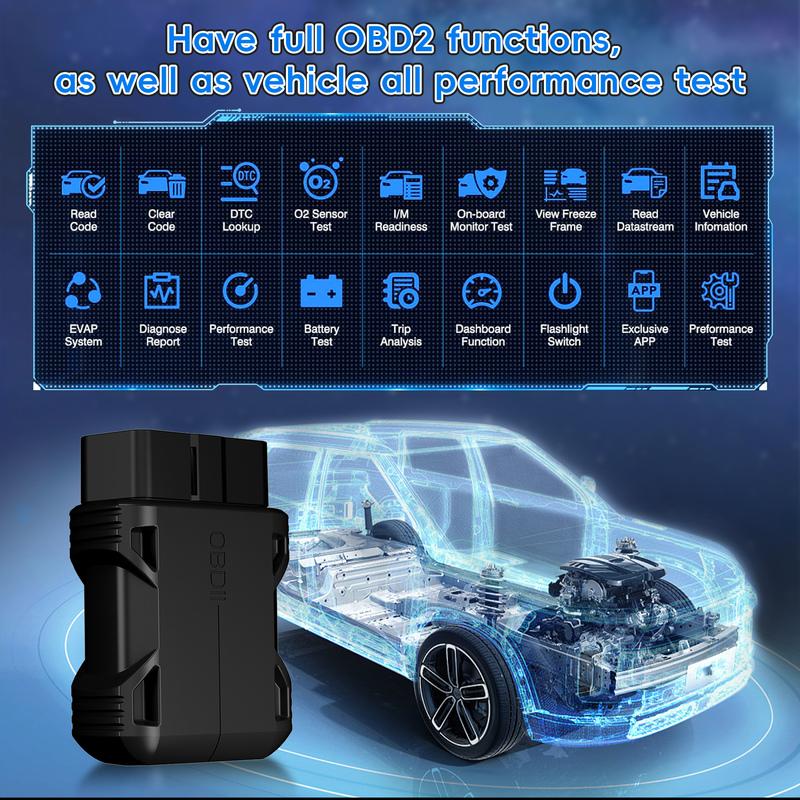 OBD2 Scanner Bluetooth 5.0 Car Auto Diagnostic Scan Tool for iOS iPhone Android Check Engine Light Reset OBD II Code Reader