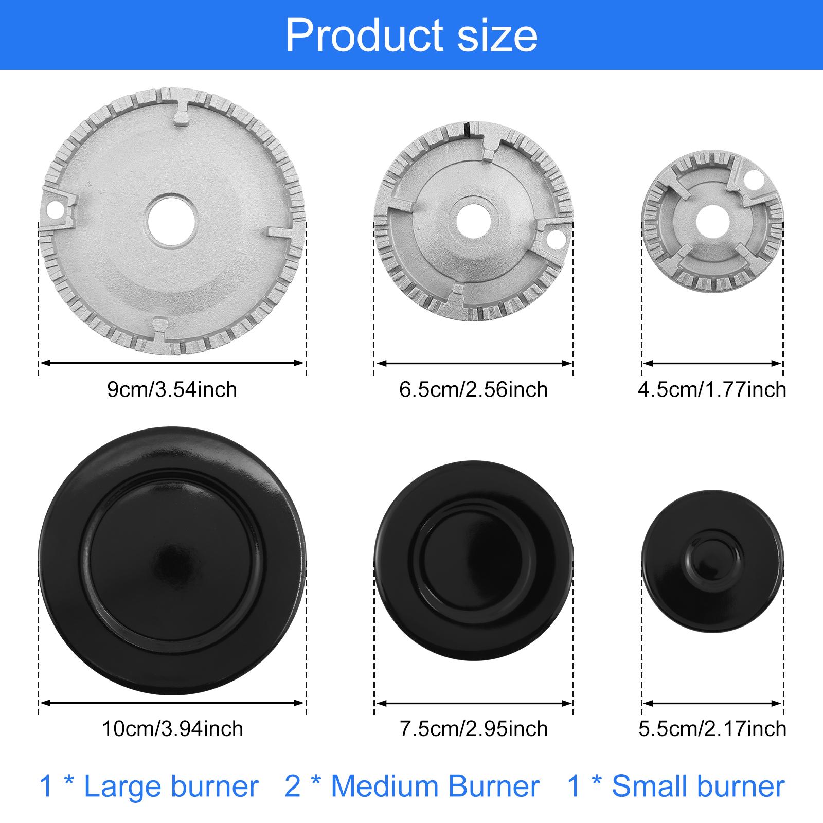 

Набор из 4 штук шапок для плиты, коронок пламени для конфорок духового шкафа, газовой плиты, для кухни, для плиты SABAF, ручки, комплект крышек для газовых горелок