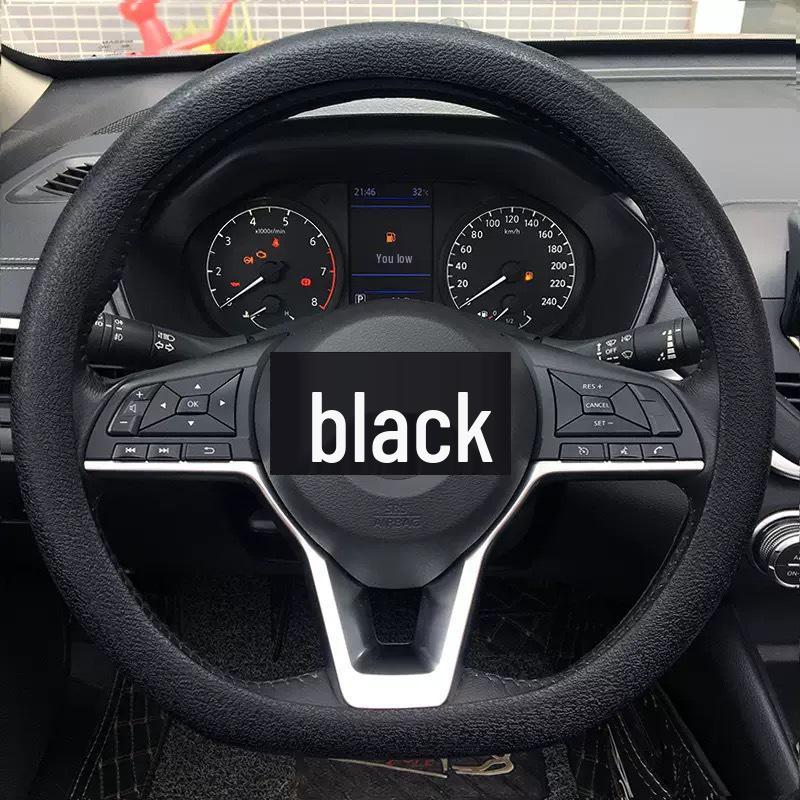 Universal Silicone Steering Wheel Cover - Fashionable, Sweat-Absorbent, Non-Slip, Thin & Soft, Fits All Seasons
