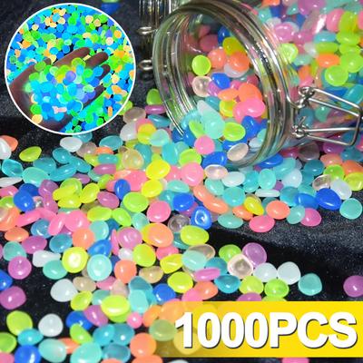 1000 Stück Leuchtsteine, Steine Leuchtend Dunkel Gartenkiesel, Gehweg Aquarien Dekoration, Aquarien, Fischbecken loom
