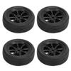 4 Pcs RC Car Tires LA0017 A86 Black 1cm Width 3cm Diameter Rubber Tire Replacement Part for LD?A86