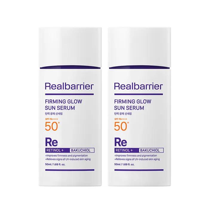 [No Stickiness / No Eye Irritation / UV Protection] Real Barrier Firming Radiance Sun Serum 50ml x 2