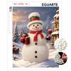 Christmas Pearl Painting Art Painting Kit Snowman with Gift Handmade Diy Home Decoration Painting
