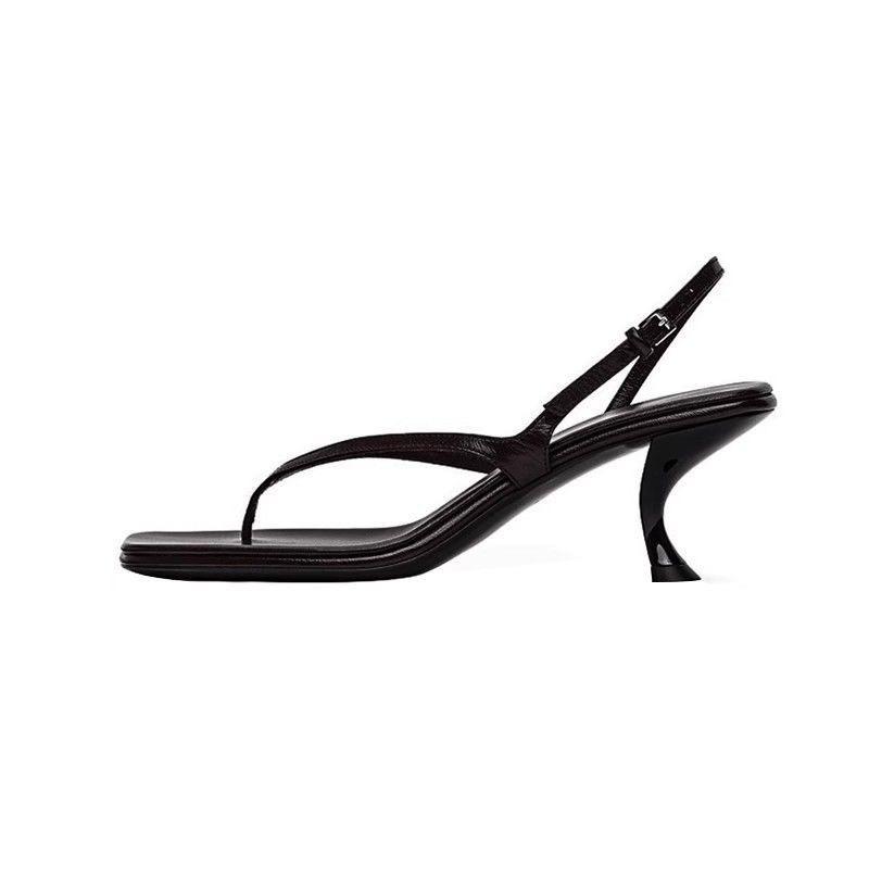 High Heeled Sandals for Women in the Summer of 2025, New French Style Open Toed Sandals,fashionable Square Toe Slim Heel Sandals