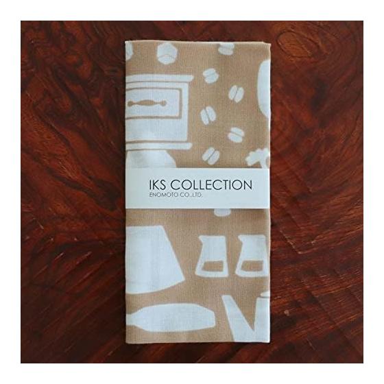 IKS Chudyed Tenugui Made In Japan 34 X 88cm Cafe Au Lait "Coffee Beige" 100% Cotton Prime Fabric (Uncut)